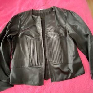 Just in Case - Vintage Black Corset Style Sexy Silky Jacket Sz 8 - 10